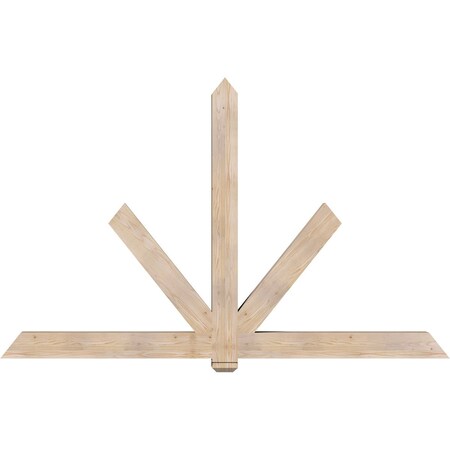 Ekena Millwork Kennewick Smooth Timber Gable Bracket, Douglas Fir, 96"W x 60"H x 5 1/2"D x 5 1/2"F, 15/12 Pitch GBW096X60X0606KEN00SDF